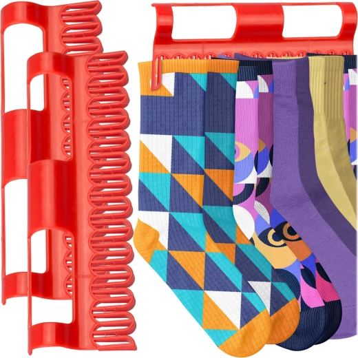 Sock holders for drying rack, 2 pcs, red