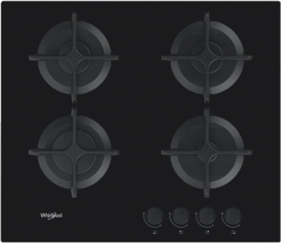 WHIRLPOOL Glass Gas Cooktop, 4 Burners