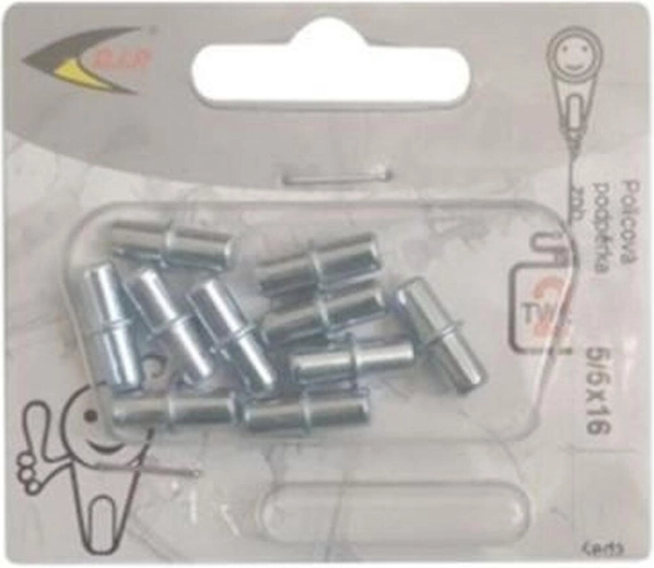 Furniture support 5/5 galvanized, 10 pcs blister
