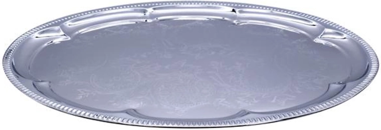 Oval tray 45.5 × 34 cm chrome