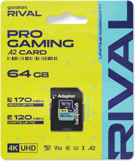 Goodram RIVAL microSD card 64 GB UHS-I V30 U3 A2