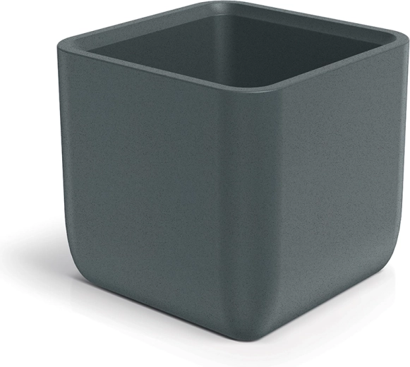 Molta Square Planter 48 cm – graphite square plastic planter for indoor and outdoor use