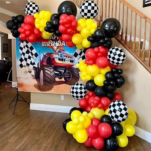 Racing Theme Balloon Garland – Set of 148 pcs