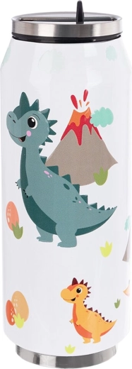 Stainless steel can-shaped thermos DINO 400 ml