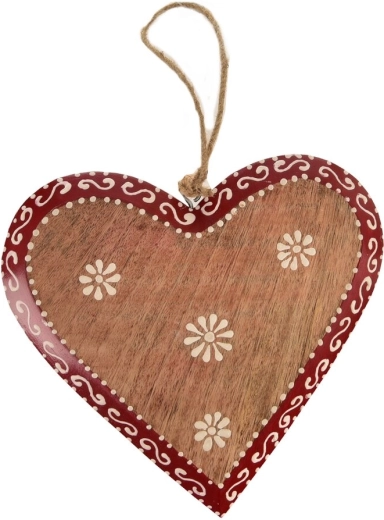 Hanging Heart FOLK with Mango Motif