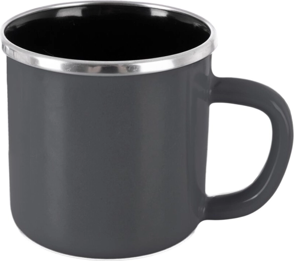 Emaliuotas puodelis Grey Lem 0,41 l