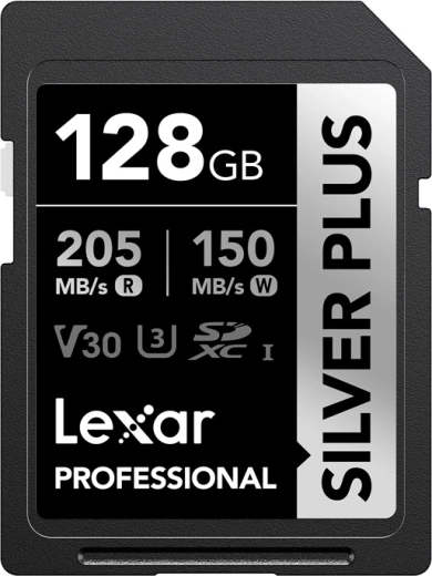 Lexar Professional Silver Plus SDXC atminties kortelė 128 GB