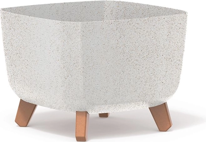 Gracia Square Eco Wood Planter 29 × 29 × 22 cm – white