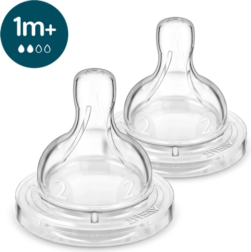 Philips Avent buteliuko žindukas Anti-colic, lėtas srautas, 1 mėn.+, 2 vnt.