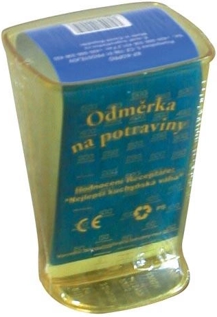 0.5 l measuring cup from transparent plastic without spout or handle