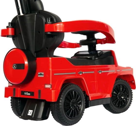 Safe ride with push handle and barriers