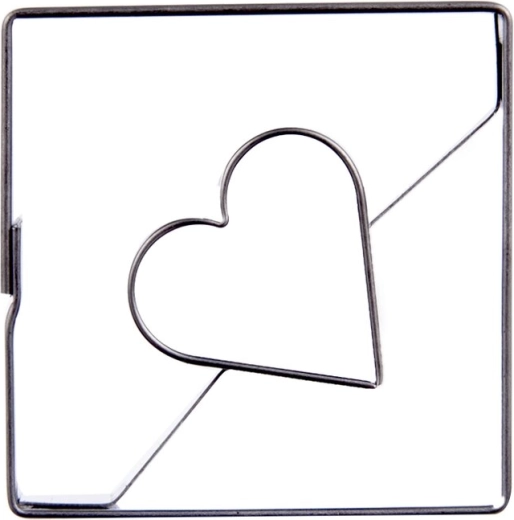 Stainless steel cookie cutter – square with a heart