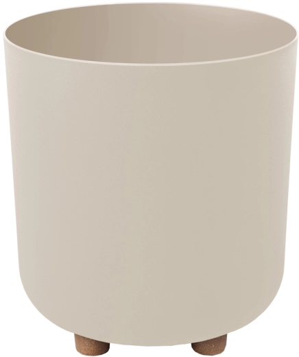 Sofia Flowerpot 24 cm from recycled plastic in beige