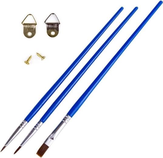 Brushes and hanging set included in the package