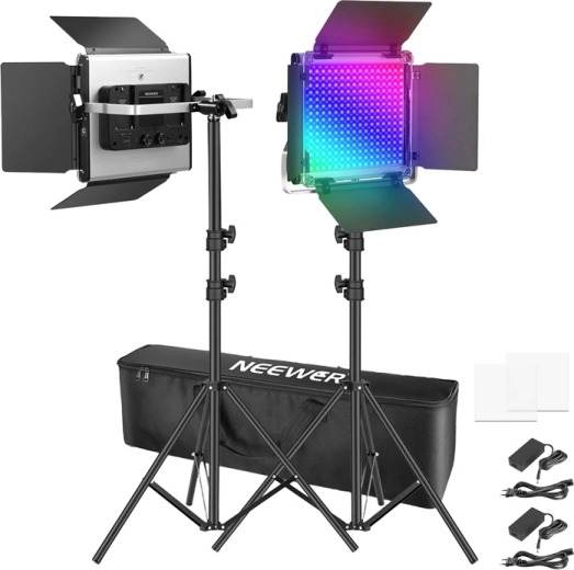 Neewer LED šviesa x660 pro II RGB (rinkinys su stovais)