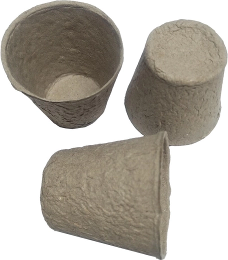 Disposable paper plant pot 6 cm, 24 pcs