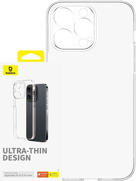 Dėklas iPhone 15 Pro Max Baseus Lucent skaidrus