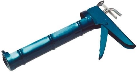 Semi-enclosed metal caulking gun for 310 ml cartridges