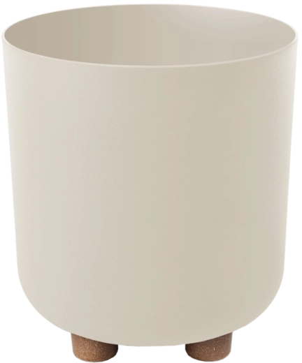 Sofia Planter 19 cm from Recycled Plastic, Beige