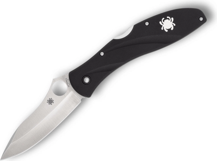 Spyderco Centofante 3 folding pocket knife 7.9 cm, satin, black FRN