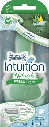 Moteriškas skustuvas Wilkinson Intuition Naturals Sensitive Care + 1 galvutė