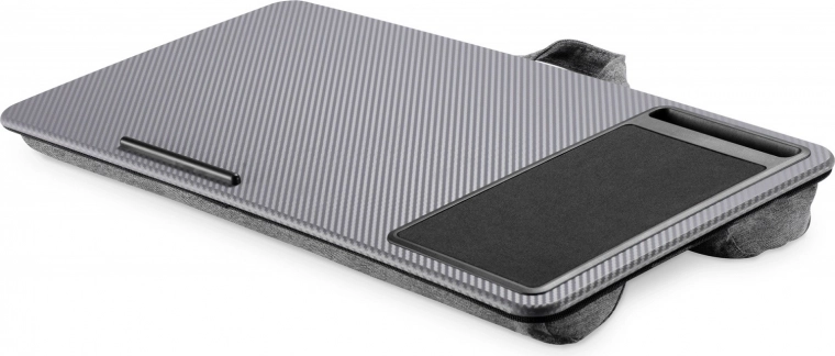 Lap desk with mouse pad and smartphone holder