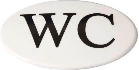 Durų ženkliukas WC – baltas plastikas