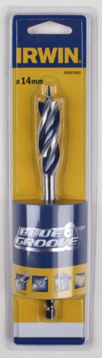 IRWIN BLUE GROOVE Wood Drill Bit 6 × 14 mm
