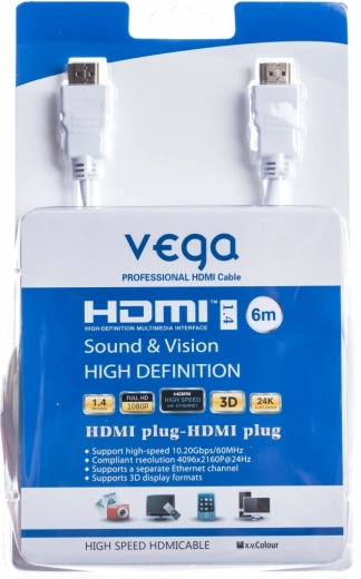 HDMI Cable 6 m White Vega