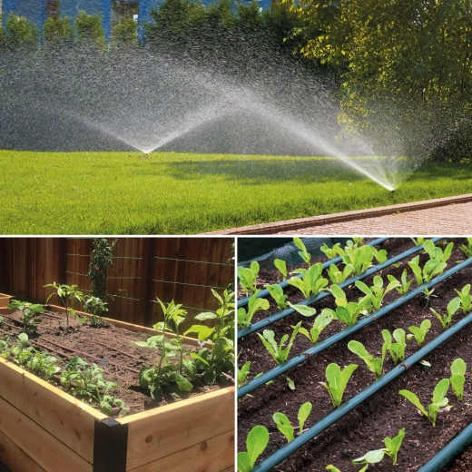 For lawns, flower beds and drip irrigation