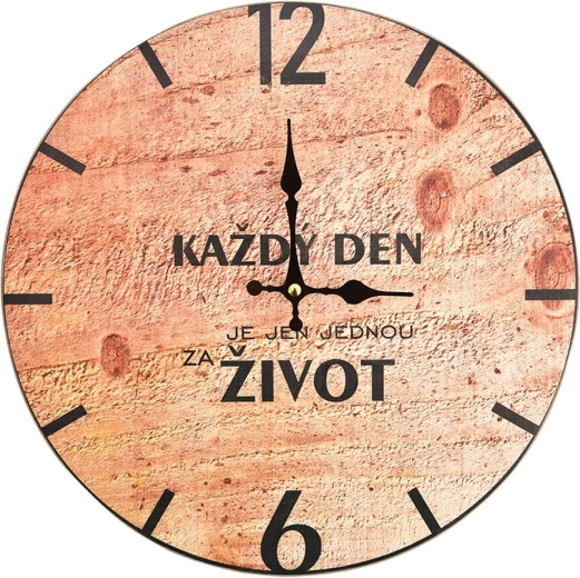 Wall clock “Every Day” 34 cm, wooden