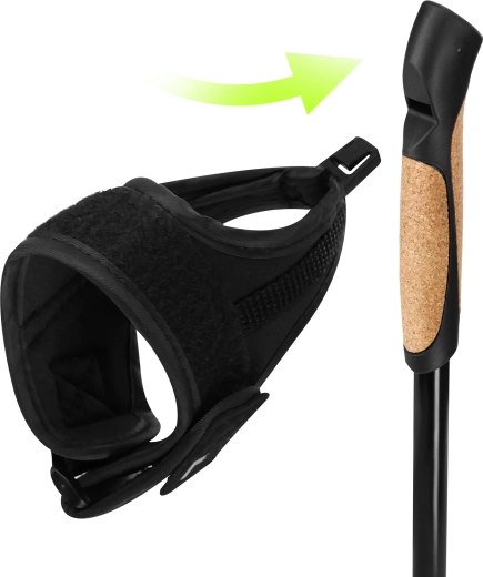 Ergonomic cork handles with wrist straps