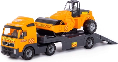 Volvo sunkvežimis su priekaba + kelio volas