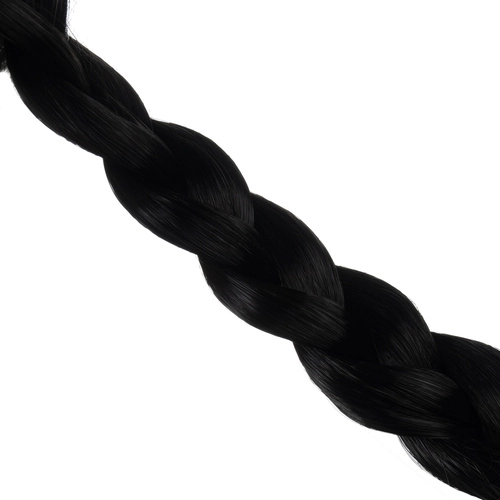 Shiny, groomed look of synthetic hair