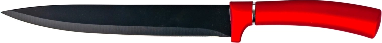 Kitchisimo slicing knife with red and silver handle