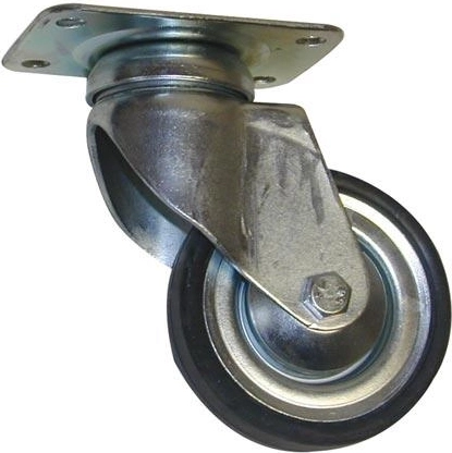 Swivel caster 85 mm for containers and hard surfaces