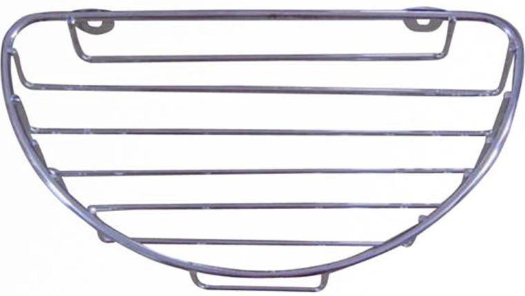 Ovalioji vonios lentynėlė iš chromuoto metalo 12,7 × 23 × 3,3 cm