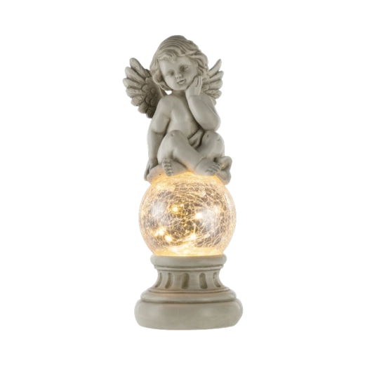 Crackle ball with a light effect