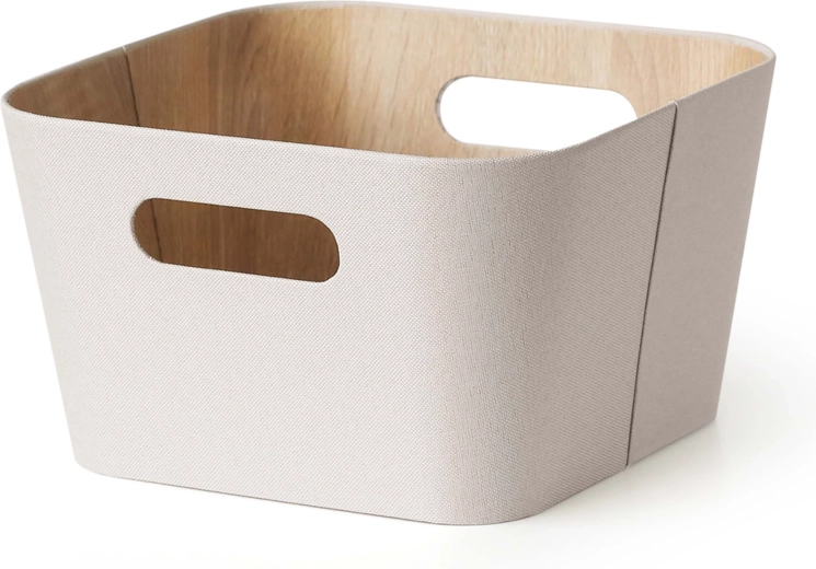 Storage basket cream white 27 × 27 × 16 cm