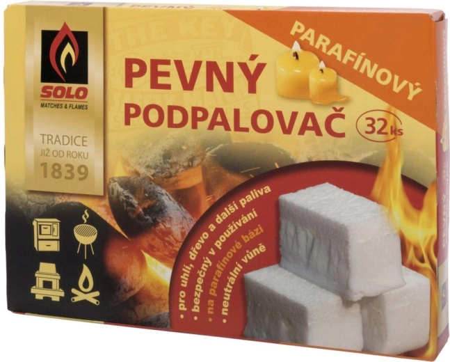 Kietas parafininis uždegiklis SOLO, 32 vnt.