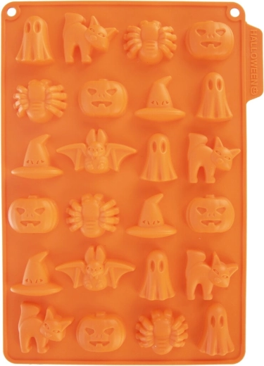 24 Halloween shapes in one mold