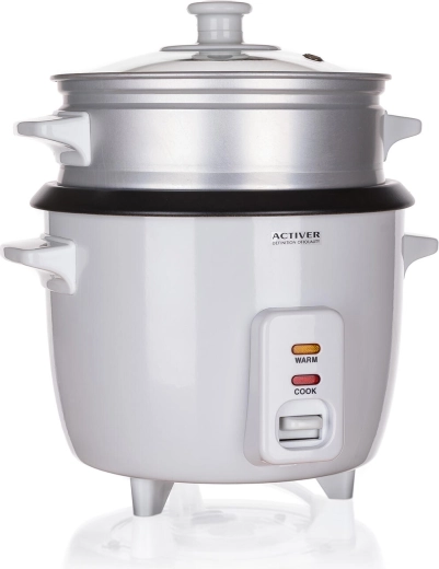 Rice Cooker 0.6 l with Steaming Basket and Keep Warm function, 300 W