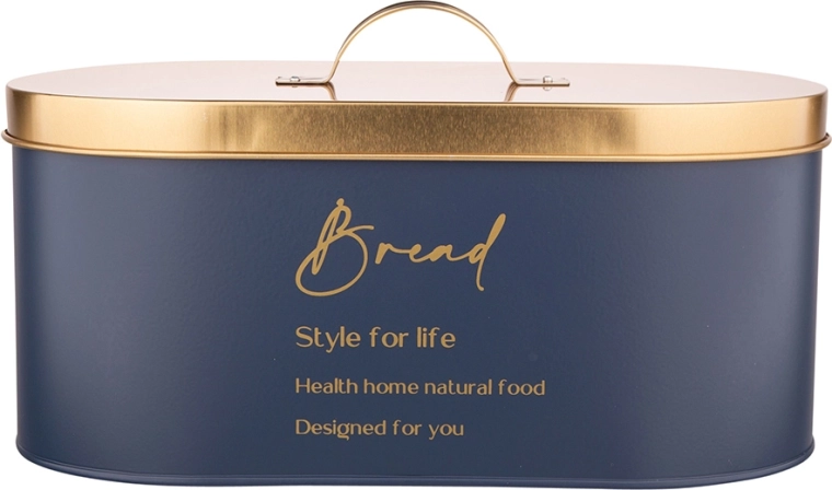 Matte Garnet Bread Bin with Gold Lid 34 × 18 × 15 cm
