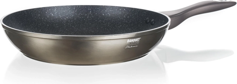 Aliumininė keptuvė 28 cm su nelipnia danga METALLIC PLATINUM