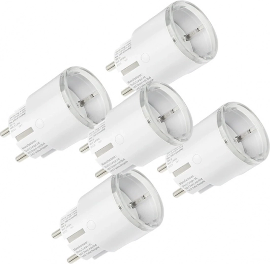 5 vnt. išmaniųjų lizdų rinkinys Shelly Plug S Gen3 12 A, baltas