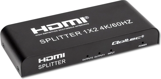 Active HDMI Splitter 1x2 4K/60 Hz QOLTEC