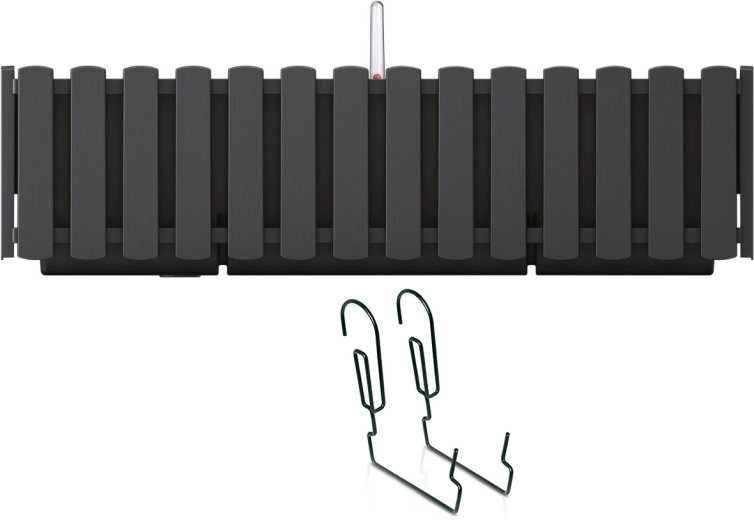 Hanging self-watering balcony planter 58 cm anthracite BOARDEE FENCYCASE