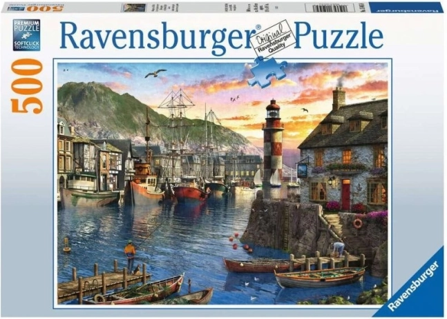 Ravensburger dėlionė „Saulėtekis uoste“ – 500 detalių