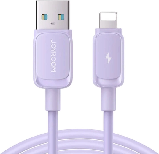 Joyroom įkrovimo ir duomenų kabelis USB į Lightning 2,4 A 1,2 m violetinis