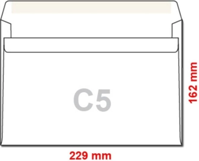 Savaime užsiklijuojantys pašto vokai C5, 50 vnt.
